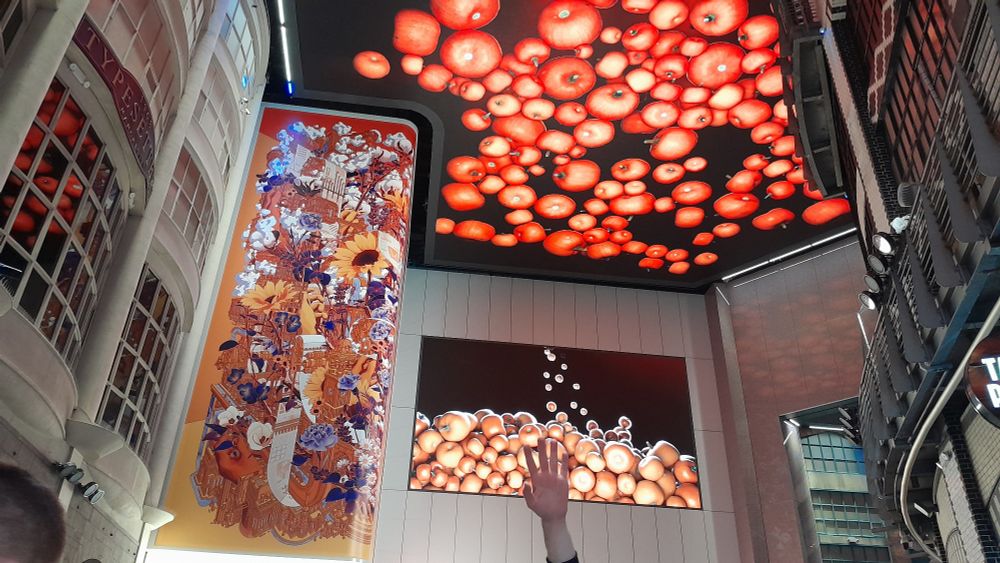Ceiling screen with tomatoes?