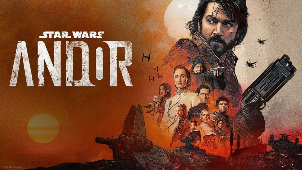 A banner image for the Star Wars Andor TV show.