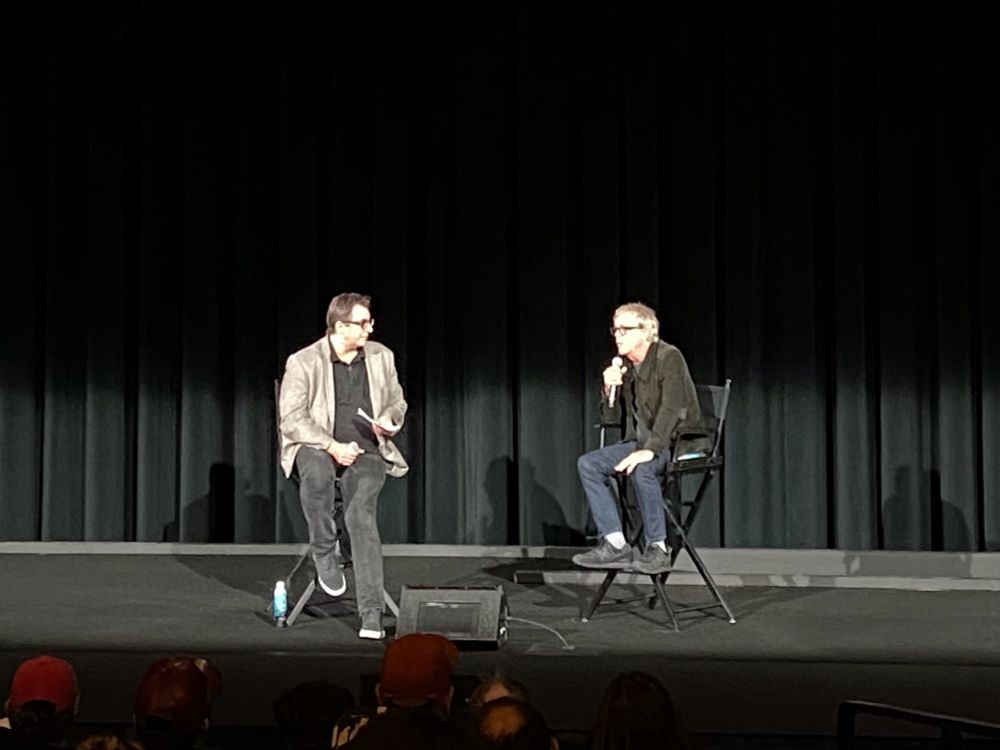 Joshua Rothkopf and Todd Haynes at The Egyptian Theater. 