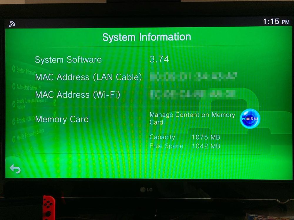 Screen showing PSVita now at System Firmware 3.74