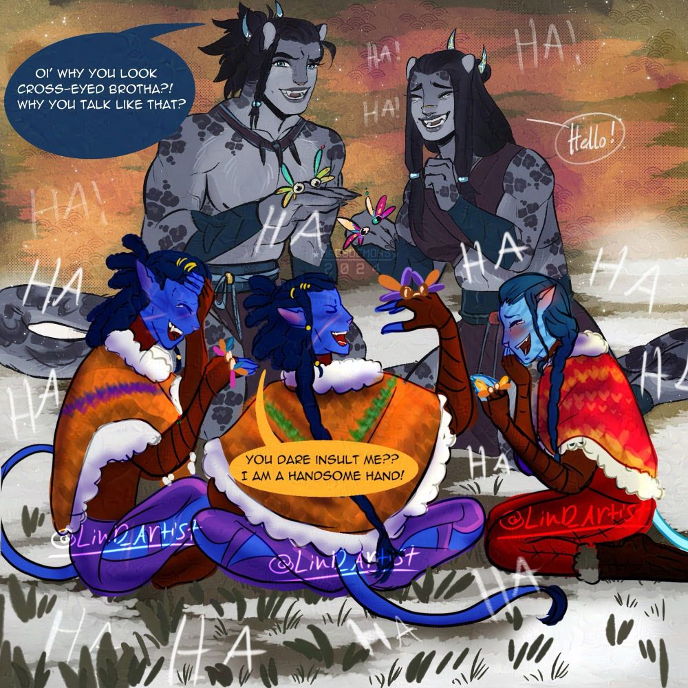 All of them playing together with hand puppets. 

“OI' WHY YOU LOOK CROSS-EYED BROTHA?! WHY YOU TALK LIKE THAT?

“YOU DARE INSULT ME?? I AM A HANDSOME HAND!”