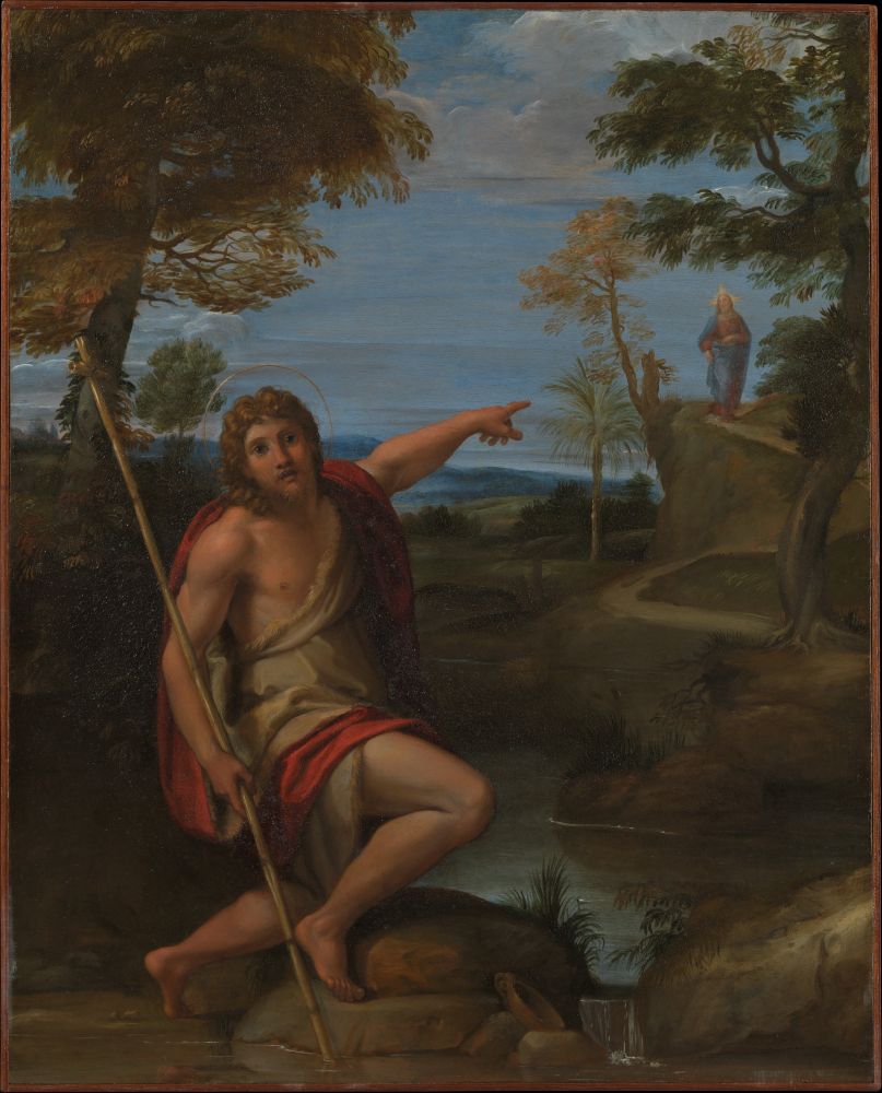 Saint John the Baptist Bearing Witness - Annibale Carracci, 1600