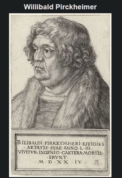 engraving of willibald pirckheimer