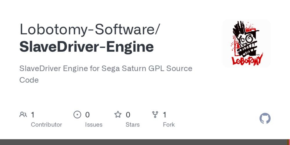 SlaveDriver Engine for Sega Saturn GPL Source Code - Lobotomy-Software/SlaveDriver-Engine