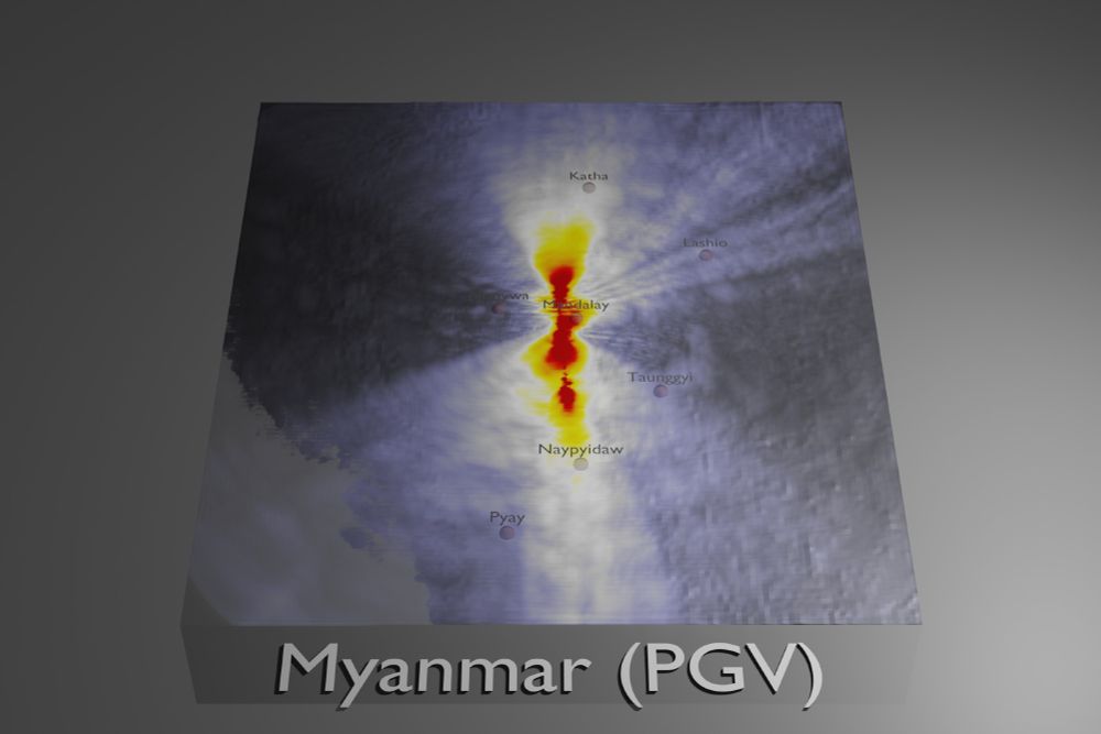 PGV shakemap for the Myanmar Mw7.7 earthquake