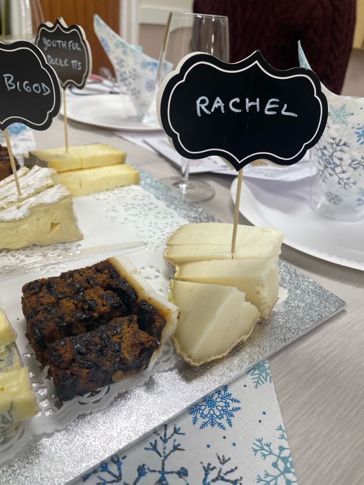 Cheese platter with a cheese called Rachel