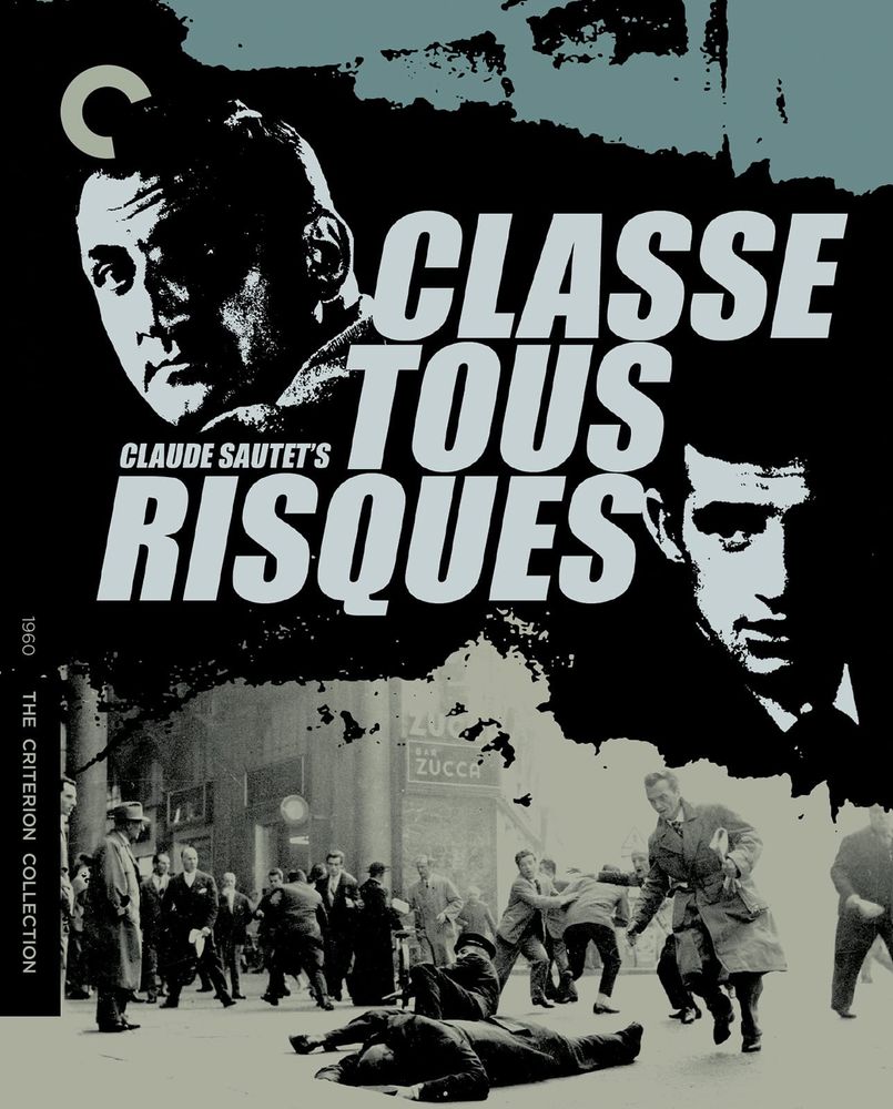 Box art for Criterion's just-announced release of Claude Sautet's CLASSE TOUS RISQUES.