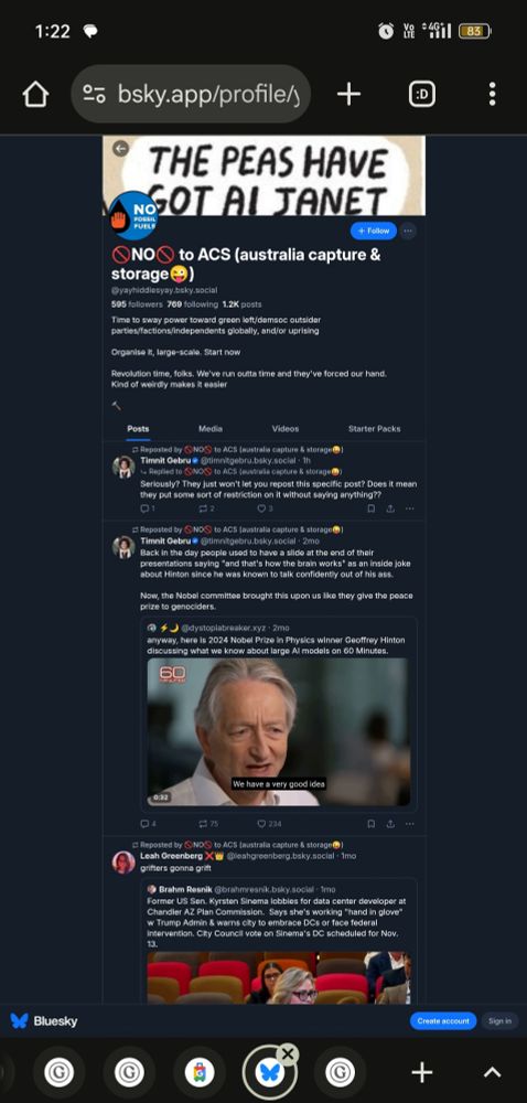No matter how many times I hit repost, and the arrows go green,

that tweet about Hinton's reputation simply will not get on my timeline, in the app mode.

Haven't seen the same effect with the other tweets by this user. They pop up just fine as they're supposed to.

Left is my timeline in the app. Right is viewing my account on the web.

I am on Android.