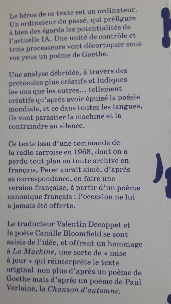 Texte présentant le livre. 