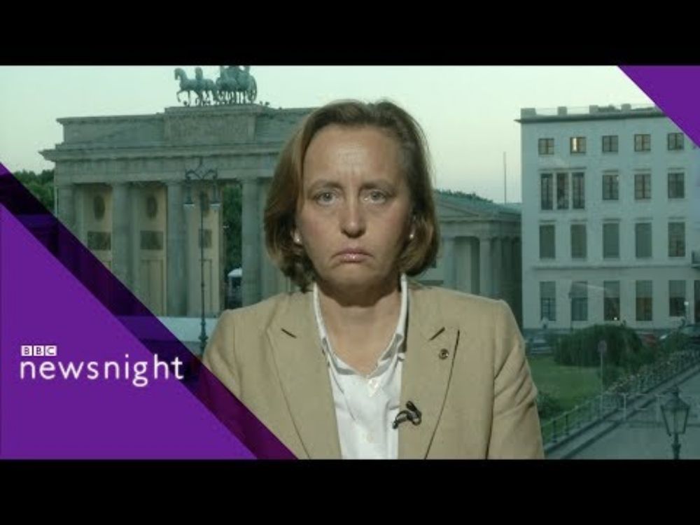 German right-wing leader challenged on immigration - BBC Newsnight