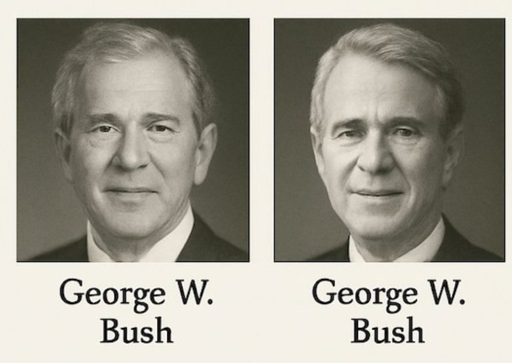 The two George W. Bush’s from the image above