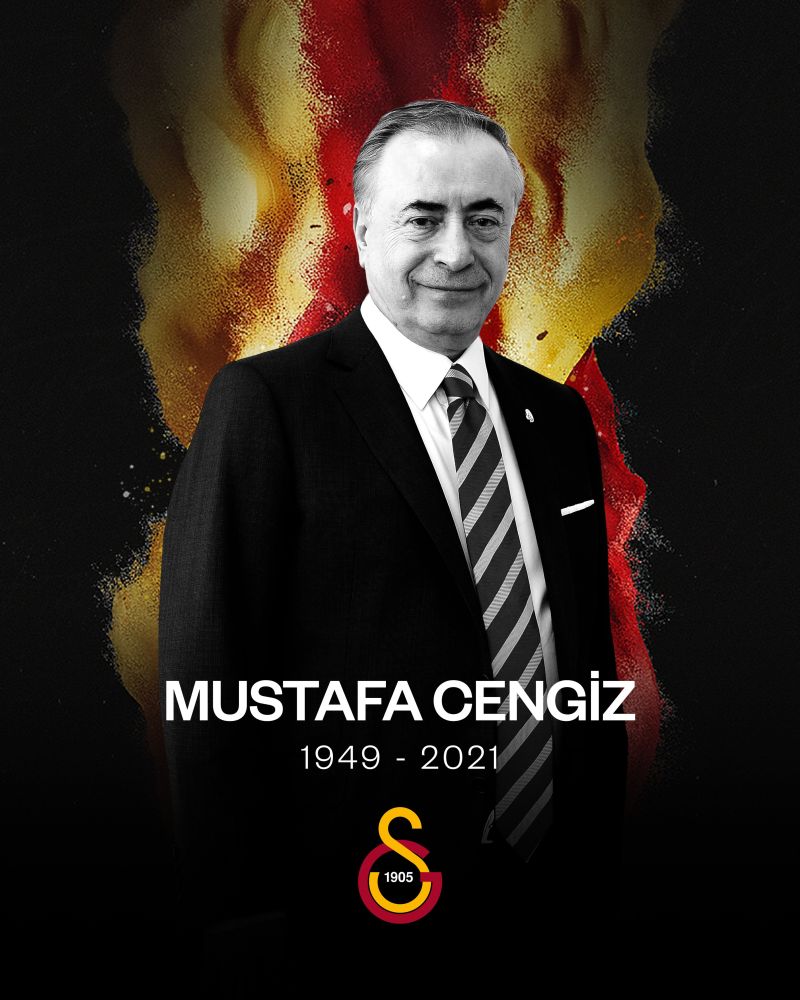 Haber : Galatasaray'ın Paylaşımı. "Galatasaray Spor Kulübü 37. Başkanı Mustafa Cengiz'i, Aramızdan Ayrılışının 4. Yıl Dönümünde Sevgi, Saygı ve Rahmetle Anıyoruz."