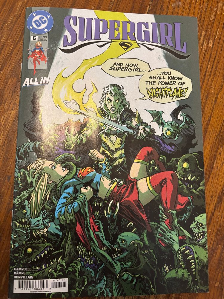 Cover to Supergirl (Vol. 8) #6 Supergirl in the clutches of Nightflame