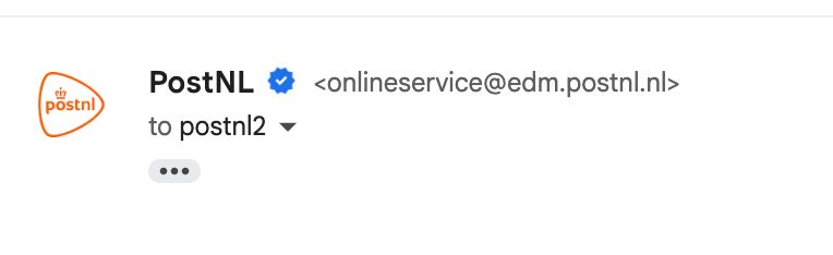 a screenshot of the headers of an email from the formerly-national dutch postal service. the from address is 'onlineservice@edm.postnl.nl'
