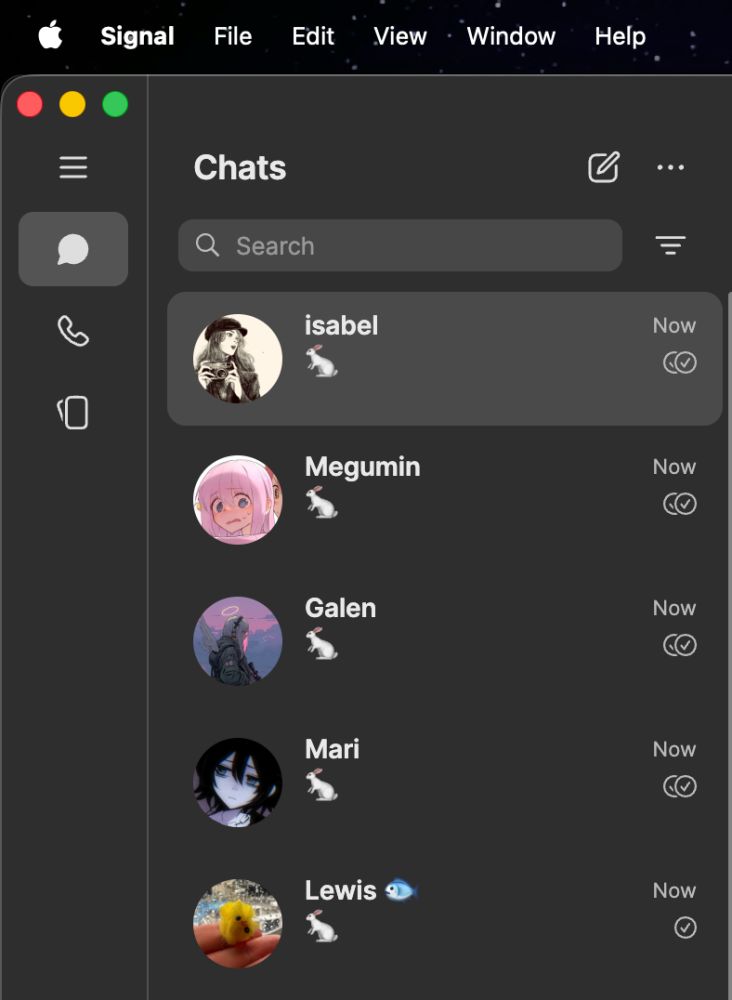 me sending the bunny emoji to a few friends of mine