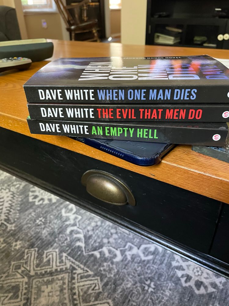 Three of the Jackson Donne novels by Dave White