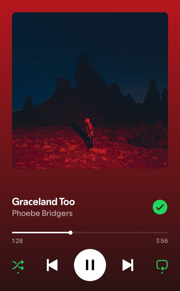 A song called Graceland too by Phoebe Bridgers. One of the best songs ever written, created to exist