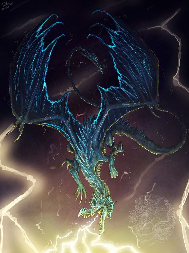 Quick scribble of my storm dragon Rufy
