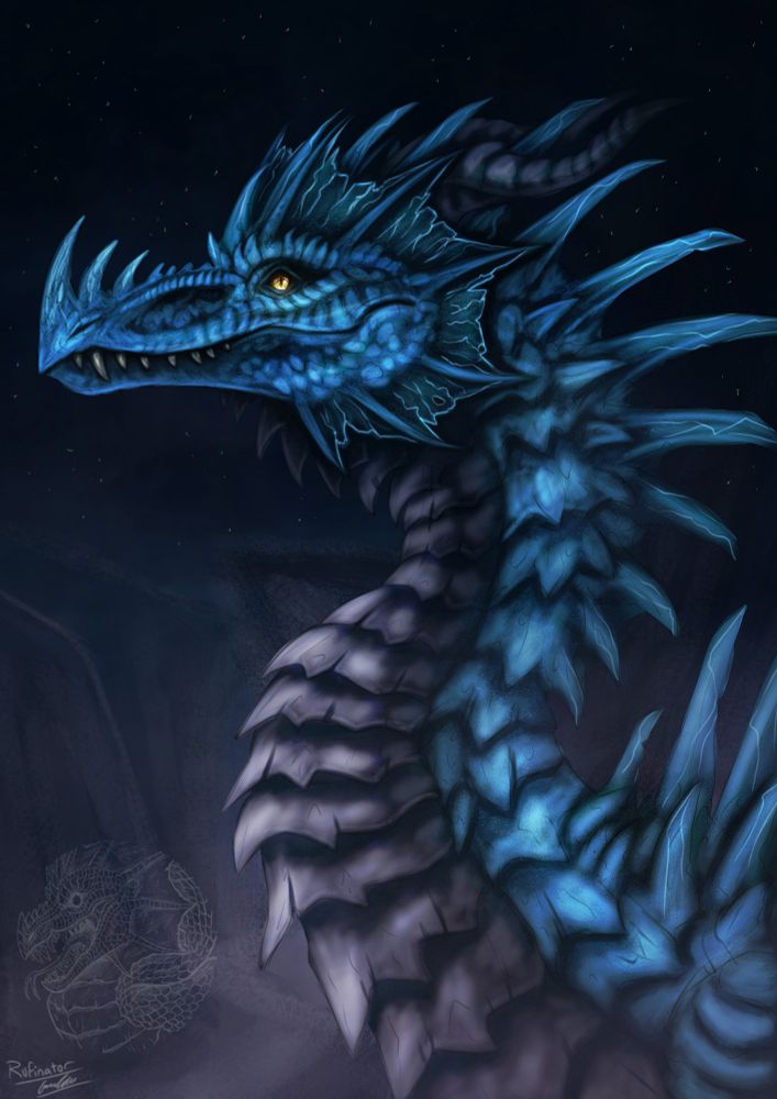 painting of my dragon character Rufy