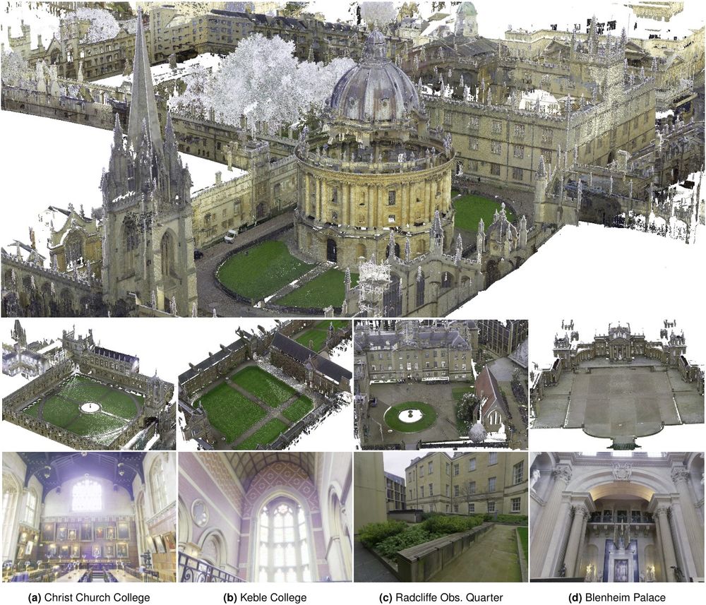 views of Oxford colleges from a Leica scanner