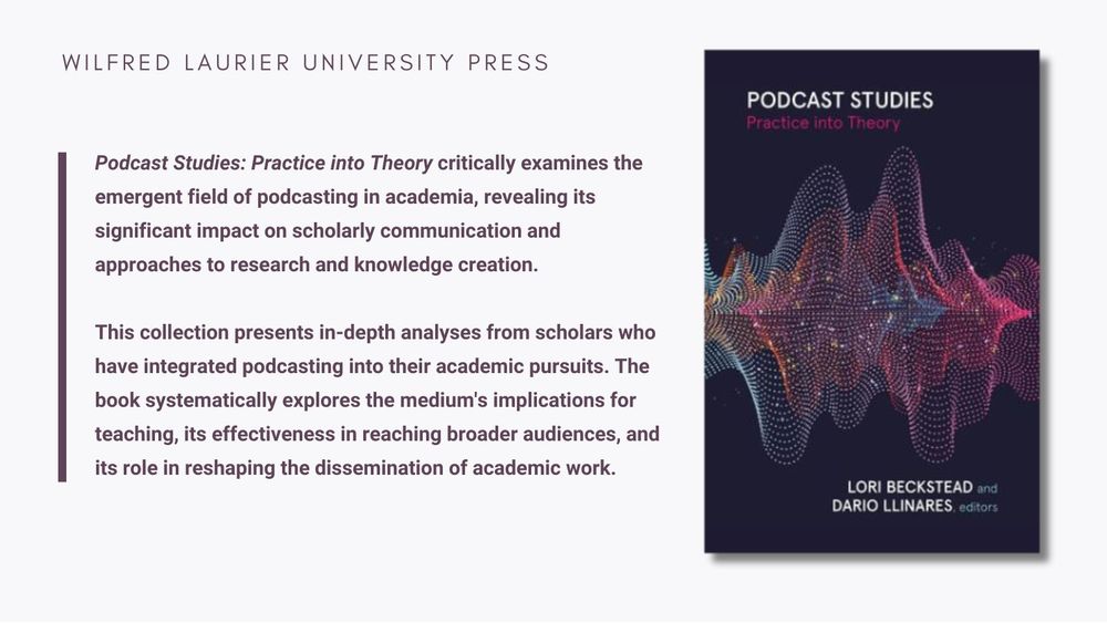 Podcast Studies: Practice into Theory critically examines the emergent field of podcasting in academia, revealing its significant impact on scholarly communication and approaches to research and knowledge creation.

This collection presents in-depth analyses from scholars who have integrated podcasting into their academic pursuits. The book systematically explores the medium's implications for teaching, its effectiveness in reaching broader audiences, and its role in reshaping the dissemination of academic work.