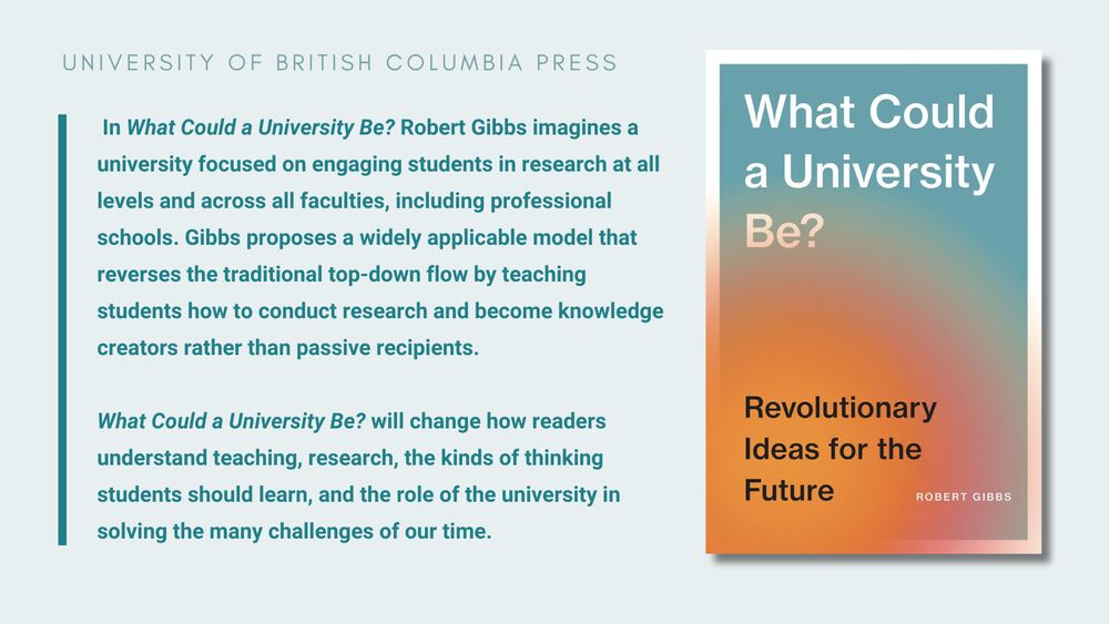 Book cover of 'What Could a University Be?: Revolutionary Ideas for the Future' by Robert Gibbs, gradient background of blue, pink, and orange with a white title heading.
