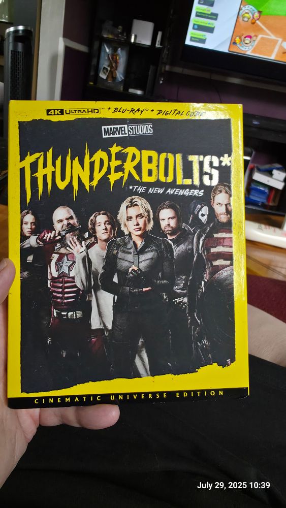 A 4K Blu-Ray copy of Thunderbolts* in my hand