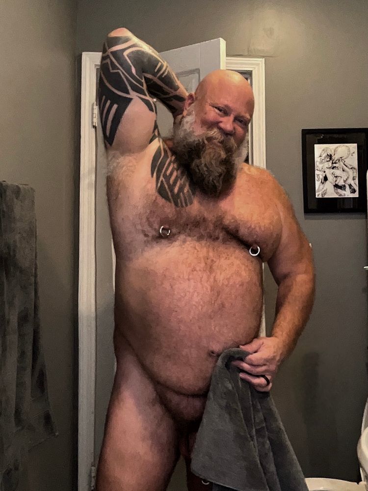 Dad naked with a towel 