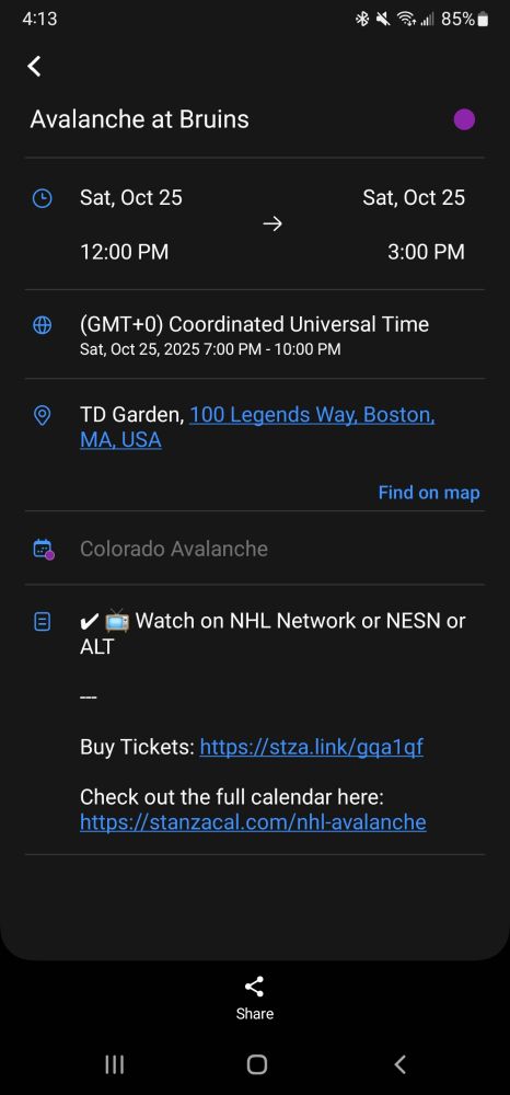 Screenshot of my non Google calendar. 