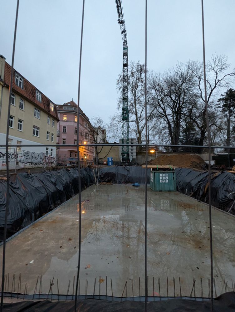 Bild einer Baustelle in Connewitz.