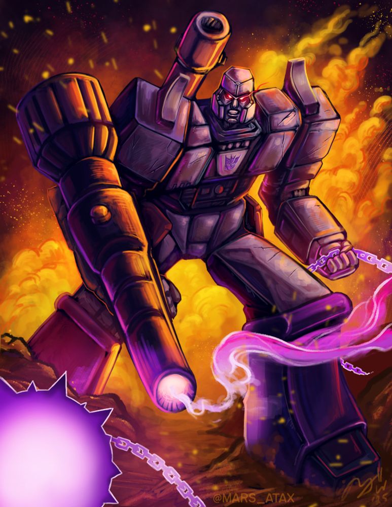 Illustration of Decepticon Leader Megatron from Transformers