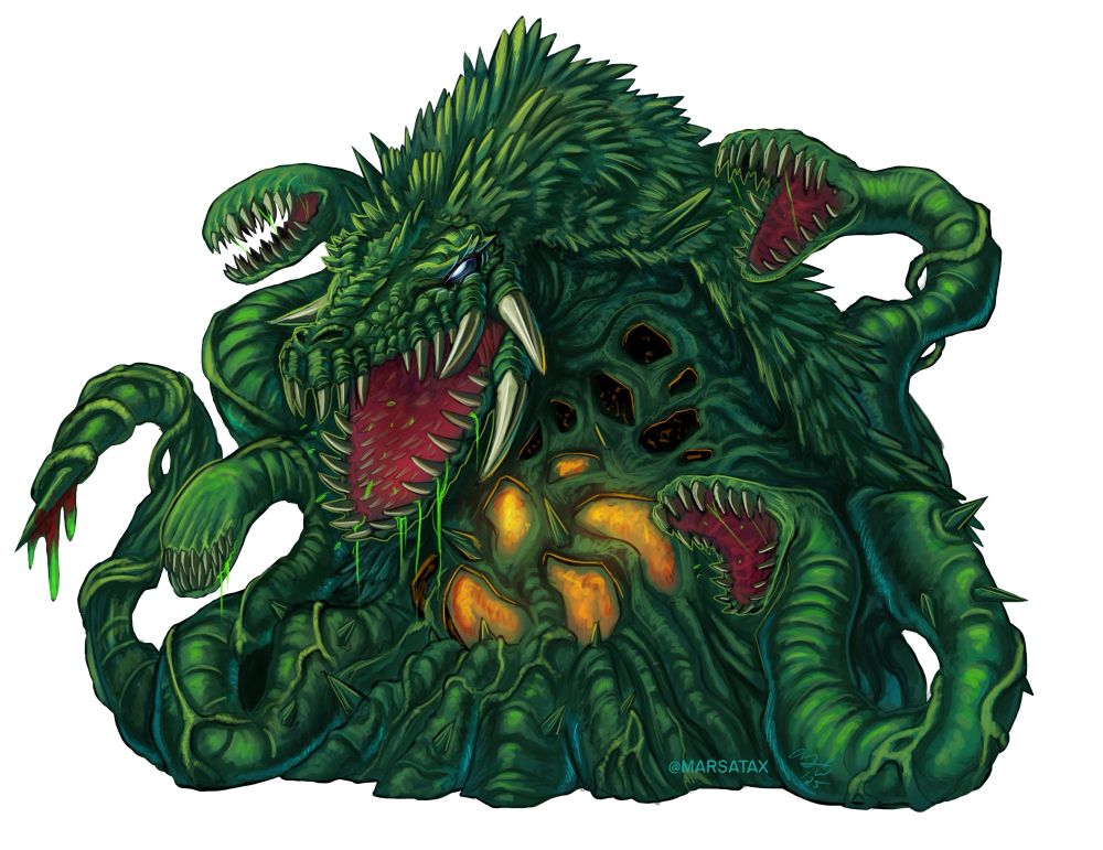 Illustration of the kaiju Biollante