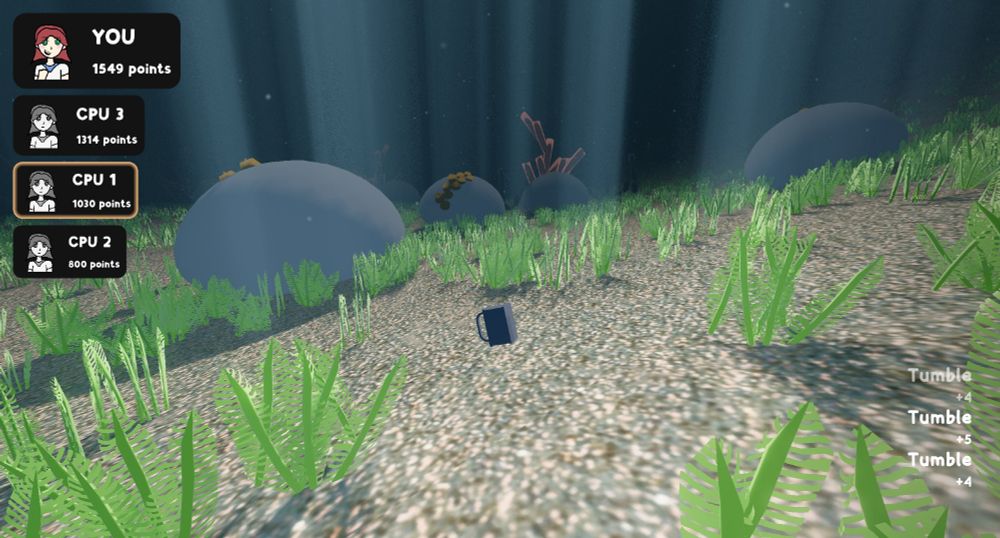 Car battery tumbling in the ocean