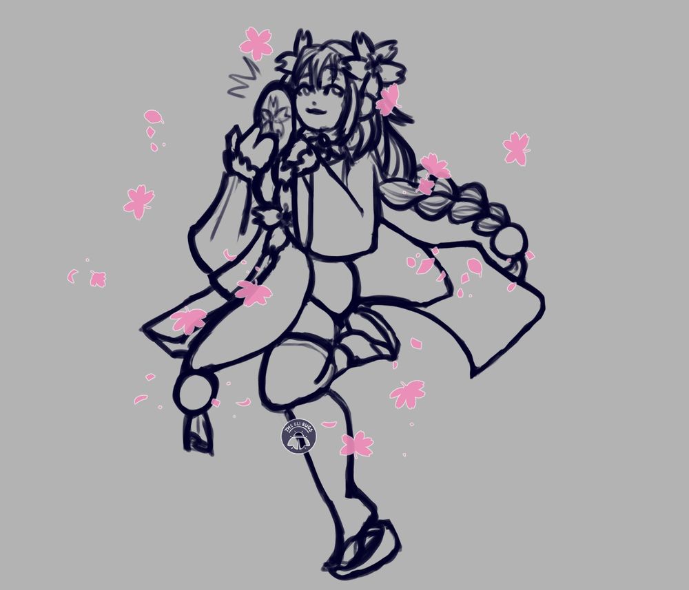 A sketch of a woman dancing while using a kotsuzumi

Character is Ulalaka from Rune Factory: Guardians of Azuma
