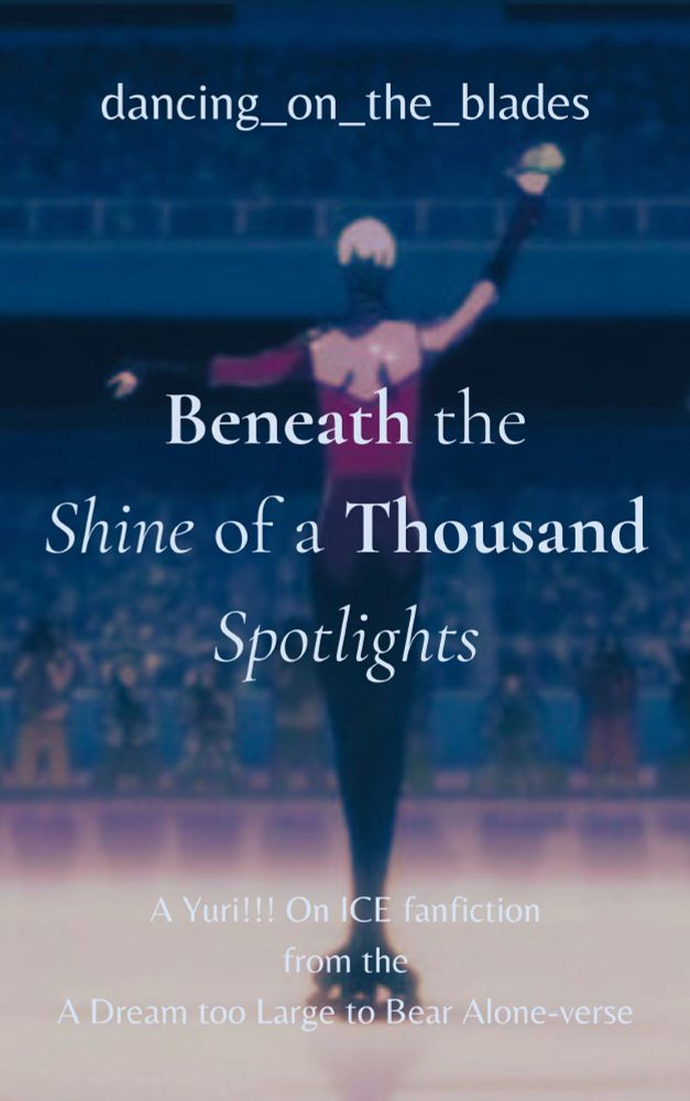 Story cover for Beneath the Shine of a Thousand Spotlights: The image shows Viktor at the medal ceremony of the Grand Prix Final in Sochi. The text of the image reads: Beneath the Shine of a Thousand Spotlights, a Yuri!!! On Ice fanfiction by dancing_on_the_blades