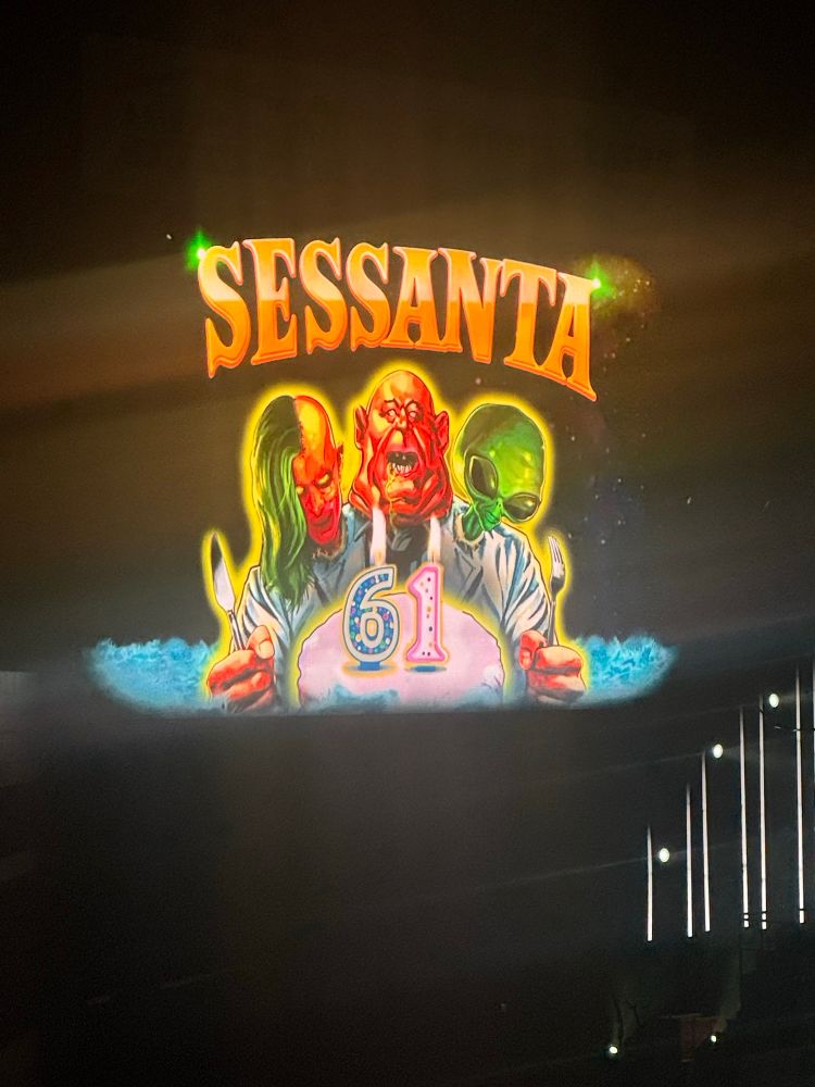 SESSANTA 61ST Birthday cake banner from their Milwaukee tour stop