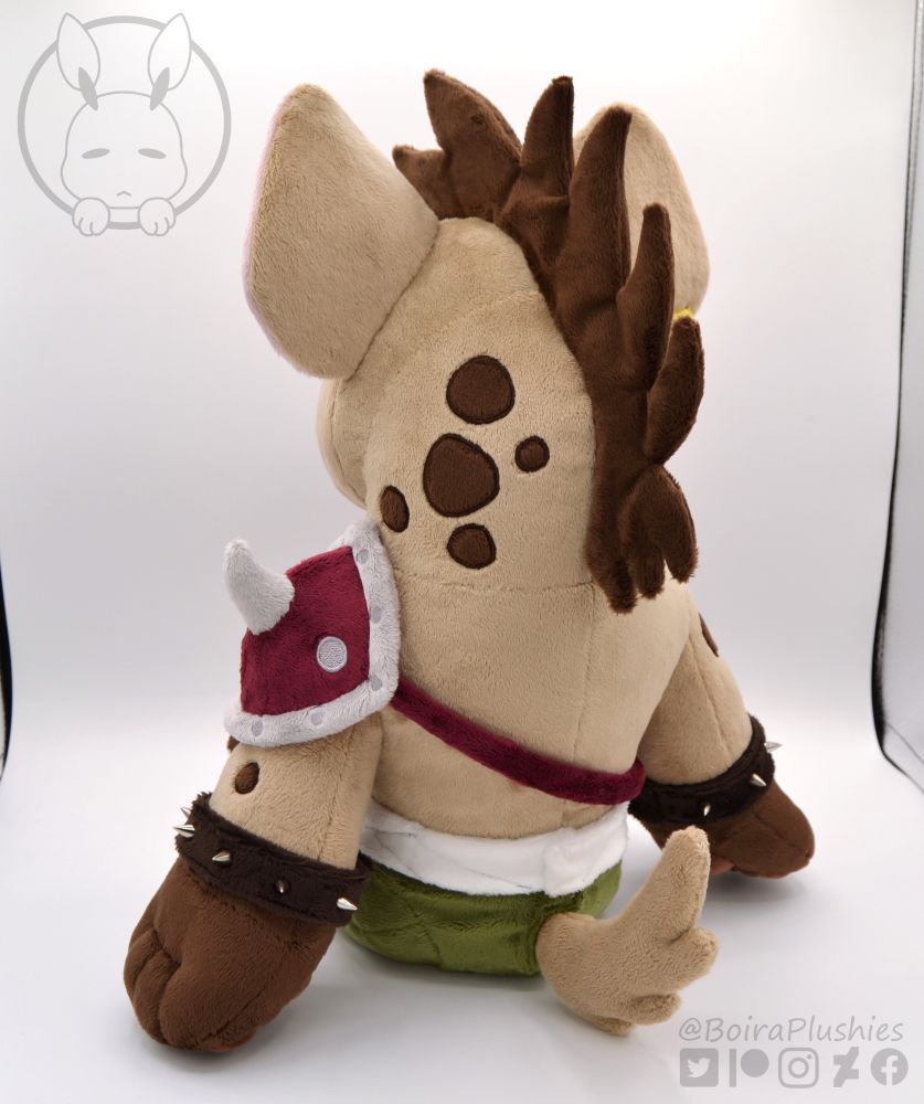 Handmade Gnoll plush back view
