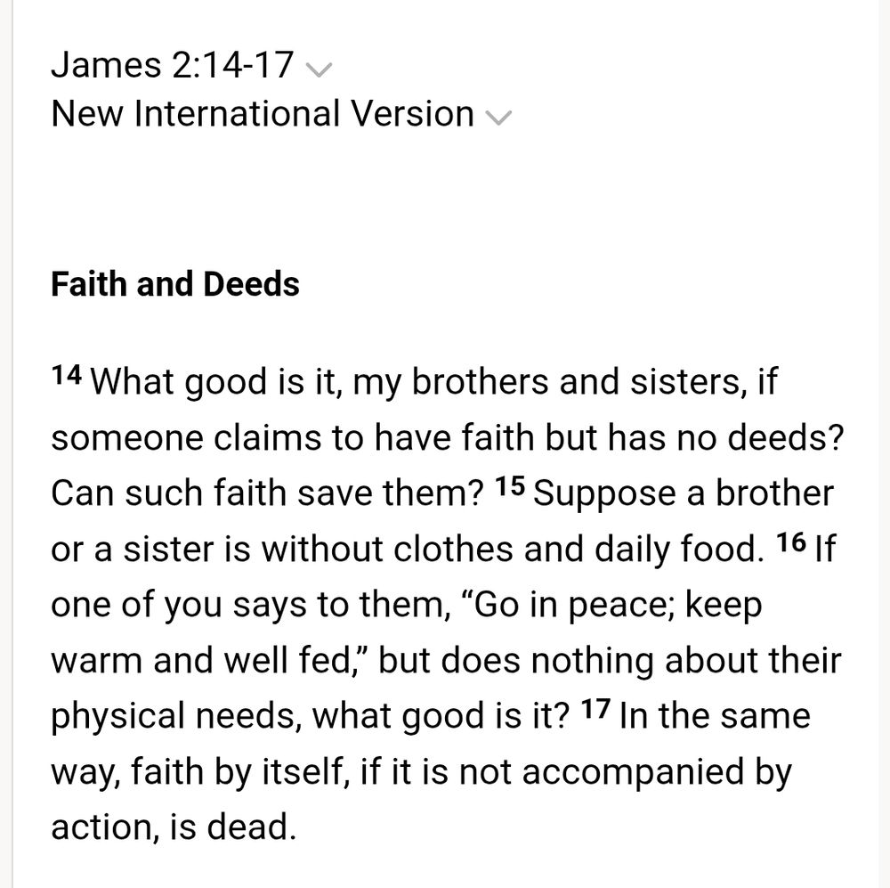 Bible verse that states faith is worthless without action. 