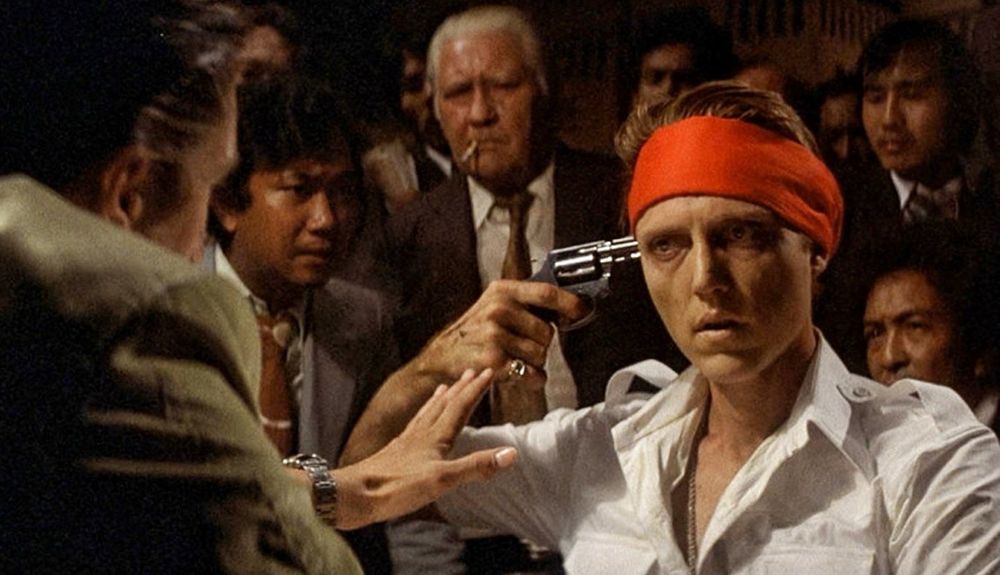 Christopher Walken in Deer Hunter, taking his chances with a loaded revolver 