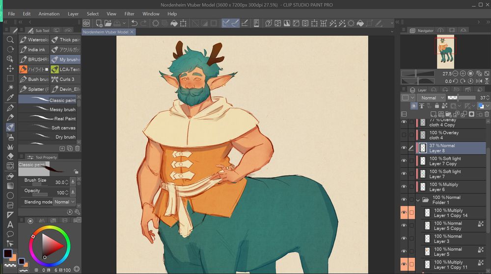 A WIP vtuber model of Nord