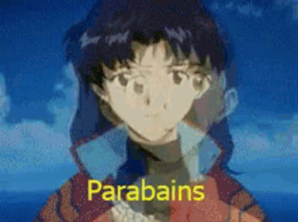 a pixelated image of a girl with the word parabains on the bottom right