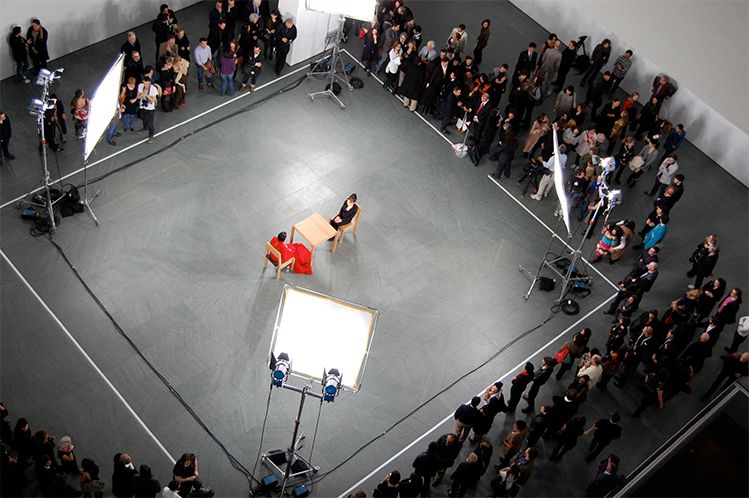 Documentation of Marina Abramović, The Artist Is Present, 2010–2011, Wikimedia (November 16, 2023), photo by Andrew Russeth.