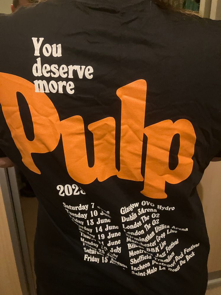 Pulp tour t shirt 
