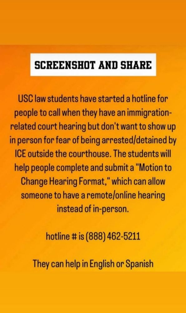 USC Law Students Hotline