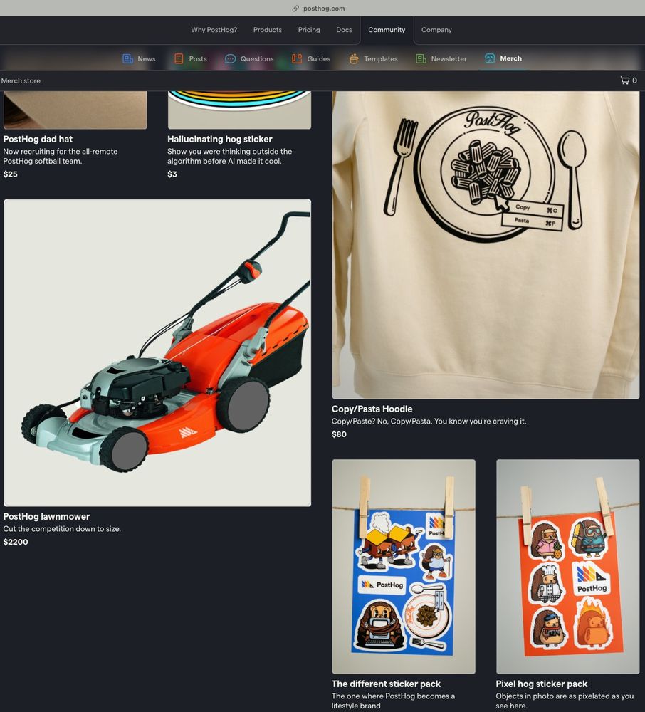 Yes it's a posthog lawnmower