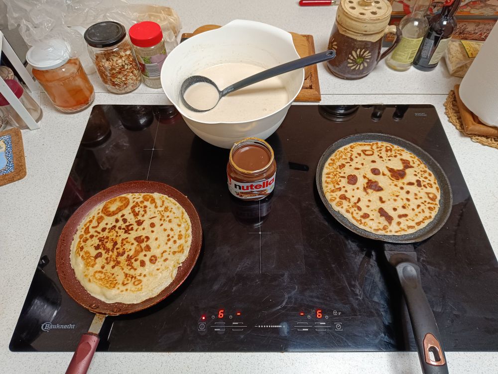 Palacsintasütés, nutellával