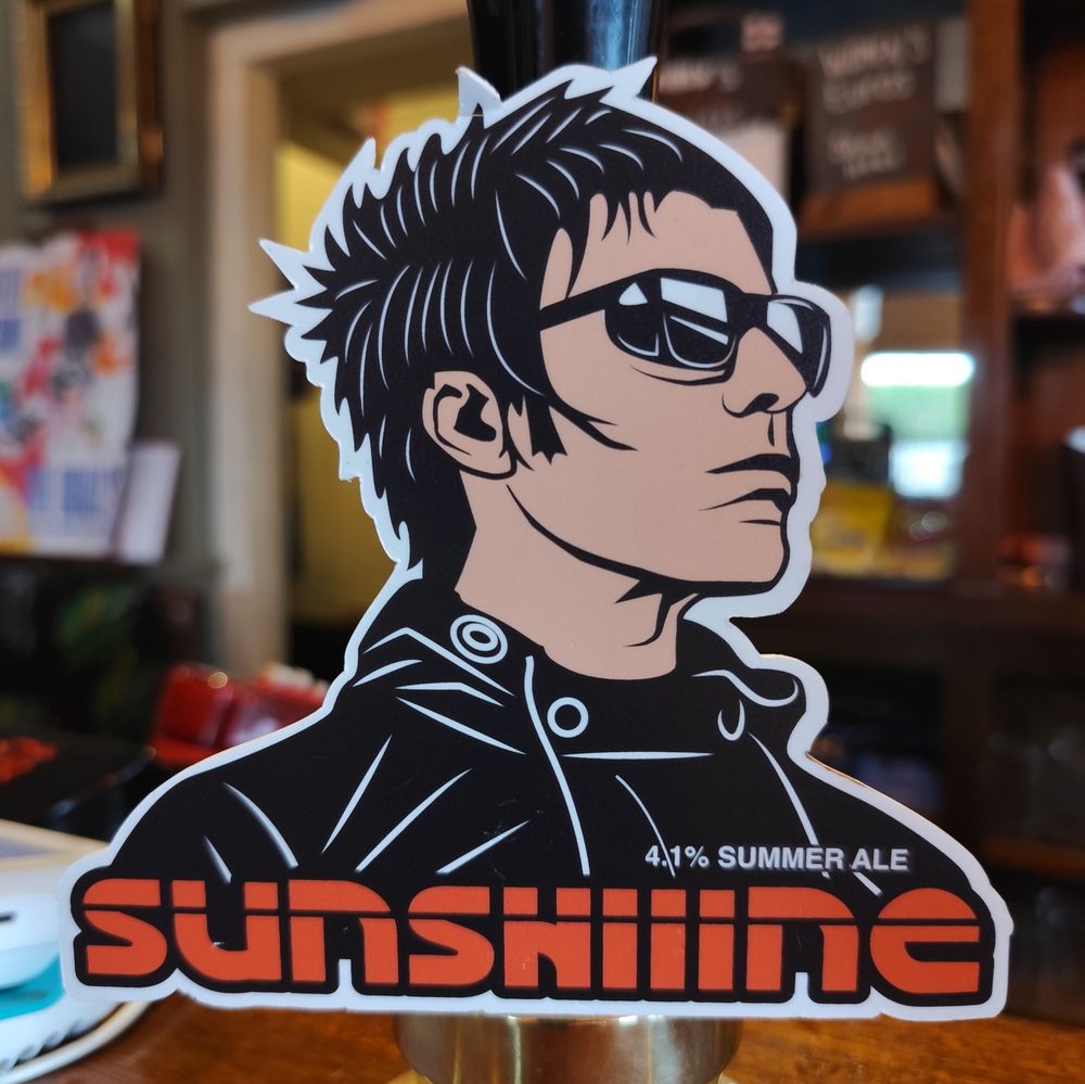Robinson's Brewery Sunshine. Nerd note: Font very reminiscent of Star wars but particularly Blade Runner. 