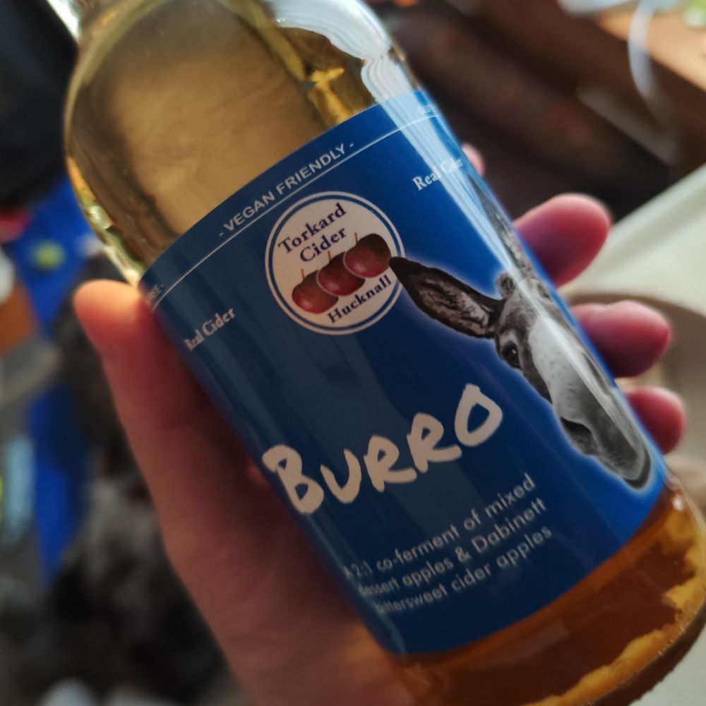 Bottle label for our "Burro" cider. 