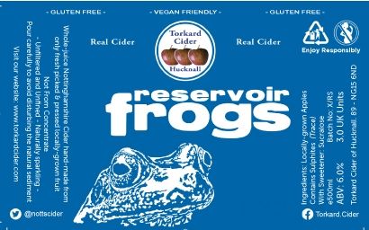 The label for the cider. 