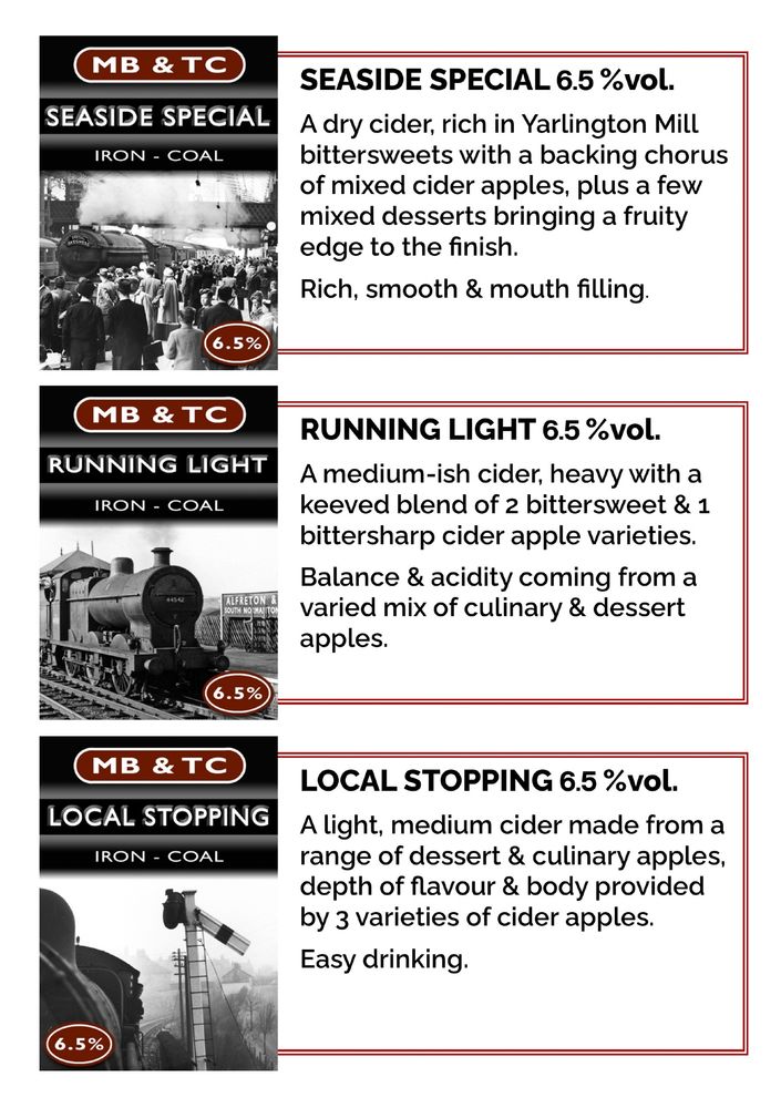 Labels & tasting guide to 3 styles of cider. 